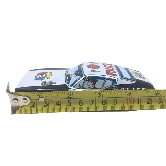 Vintage Japanese Tin Police Car Toy - Great Shape and Retro Style - Picture 7 of 8